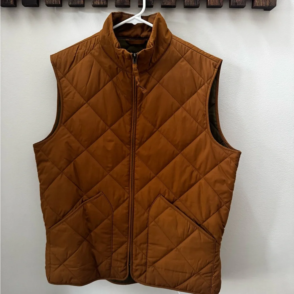J. Crew Men's Quilted Tan Vest